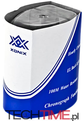 Duży Męski / Młodzieżowy Zegarek XONIX - Sportowy - Wielofunkcyjny – Stoper 100 Międzyczasów , Timer, Budzik - Cyfrowy z Podświetleniem + Wskazówki – Czerwony
