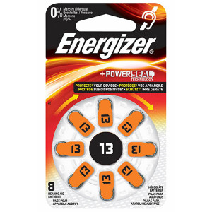 Bateria Energizer 13 1,4V (8sztuk) / L13ZA, 13A, 13AE, B0134, B26PA, DA13H, DA13N, 13HP, AC13E, AC13EZ, AC13, ME8Z, P13, 13SA, S13A, W13ZA, PR48, HA13