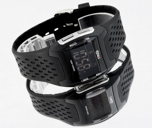 Zegarek Męski I Młodzieżowy Dla Chłopaka OCEANIC Illuminator - Czarny LCD - WR100M, Stoper, Alarm, Timer