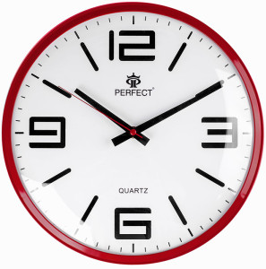 Zegar Ścienny PERFECT Na Baterie - Duże Widoczne Indeksy - Nowoczesny Wzór 