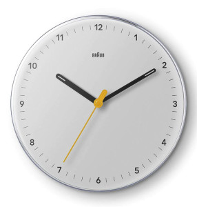Zegar Na Ścianę BRAUN - Mały 23cm - Matowy Kolor - Nowoczesny Wygląd - Do Sypialni Biura Pokoju Salonu Biura - Cichy / Płynący