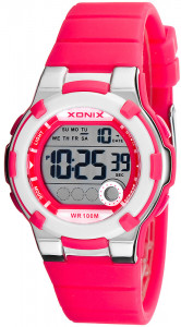 Damski I Dziecięcy Zegarek Sportowy XONIX WR100M - Stoper, Alarm, Timer, Data, 2x Czas, Podświetlenie 