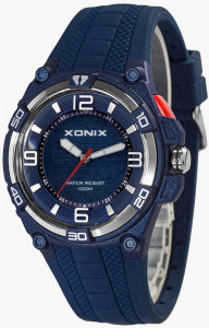 Wskazówkowy Zegarek XONIX - Młodzieżowy / Męski - Wodoszczelny 100m - Podświetlana Tarcza - Wyraźne Oznaczenia - Granatowy