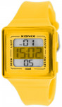 Kwadratowy Zegarek Sportowy XONIX LCD WR100M - Żółty - Damski I Dziecięcy