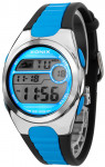 Zegarek Xonix - Uniwersalny - Wodoodporny WR100m - Data, Alarm, Stoper, Timer - Antyalergiczny - Szaro Niebieski