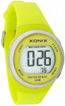 Uniwersalny Okrągły Zegarek Sportowy XONIX - WR100m - Wielofunkcyjny - Cyfrowy Wyświetlacz z Podświetleniem - Neonowy Zielony 