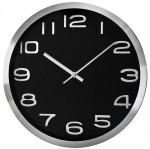 Zegar Ścienny Kwarcowy Wykonany Z Aluminium Czytelna Tarcza z Dużymi Cyframi - 30,4cm Średnicy