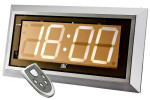 Duży Zegar Kwarcowy XONIX Zasilany Sieciowo - Sterowany Pilotem - Budzik, Funkcja Dobudzania, Data - Duży Wyświetlacz LCD z Czytelnymi Białymi Cyframi - 43cm Szerokości