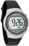 Uniwersalny Okrągły Zegarek Sportowy XONIX LCD - WR 100M - Czarno Szary