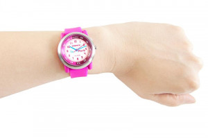 Kolorowy Zegarek Dla Dziewczynki XONIX WR100m - Wskazówkowy z Podświetleniem - Wszytkie Indeksy Na Tarczy - Idealny Do Nauki Godzin i Nie Tylko - BIAŁY + Pudełko 