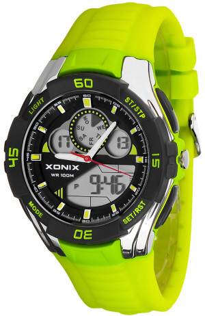 Zegarek Sportowy XONIX Multifunction LCD/Analog - Męski I Młodzieżowy - Wielofunkcyjny, Wodoszczelny 100M