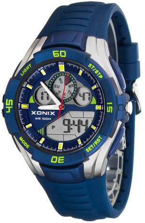 Zegarek Sportowy XONIX Multifunction LCD/Analog - Męski I Młodzieżowy - Wielofunkcyjny, Wodoszczelny 100M