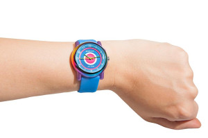 Zegarek Dla Dziewczynki z Wielokolorową Tarczą - Czytelne Indeksy Godzin - Analogowy z Podświetleniem - Pasuje Na Każdą Rękę - Pastelowe Kolory – Niebieski Pasek 