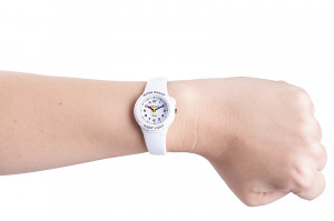 Mały Zegarek XONIX Uniwersalny Dziecięcy i Damski - Wodoszczelny 100m - Wskazówkowy z Podświetleniem - Wszystkie Indeksy Godzin Na Tarczy - Idealny Do Nauki Godzin - Rozmiar Uniwersalny, Na Najmniejszą Rękę - Biały - Girls