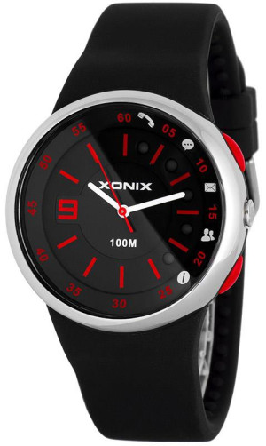 Smartwatch XONIX (Android/iOS) - Wodoszczelny 100m - Informuje o Przychodzących i Nieodebranych Połączeniach, SMS, Email i Innych, Sterowanie Odtwarzaczem Audio i Aparatem, Lokalizator Telefonu - Uniwersalny Model 