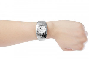 Pięknie Mieniący Się Damski Zegarek JORDAN KERR Na Srebrnej Bransolecie W Antyczne Wzorki – Niesamowity Efekt