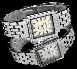 Klasyczny Zegarek Jordan Kerr Na Srebrnej Połyskującej Bransolecie - DAMSKI - Wskazówkowy - Antyalergiczny