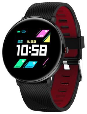 Damski Zegarek Smartwatch Marki Jordan Kerr - Kolorowy Dotykowy Ekran - Pulsoksymetr (Natlenienie Krwi), Ciśnieniomierz, Pulsometr, Powiadomienia z Aplikacji - Wodoszczelny IP68 