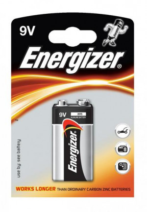 Bateria Alkaliczna Energizer 9V 6LR61 / 6LR61, MN1604, 6LR61/522, 4022, 6LR61, K9V, 6LF22, 6LF22(A164), 6LR61