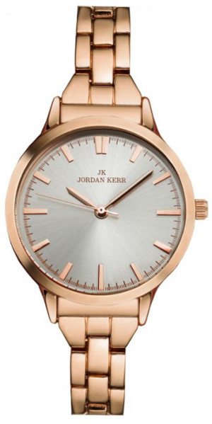 Stylowy Damski Zegarek Na Bransolecie Jordan Kerr - Wyraźne Oznaczenia - Rose Gold