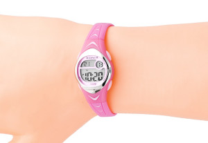 Mały Zegarek Dla Dziewczynki XONIX - Wodoszczelność 100M, Stoper, Alarm, Timer, Data - Śliczny Fioletowy Kolor