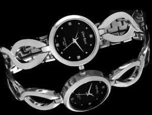 Damski Zegarek Gino Rossi Na Finezyjnie Splecionej Bransolecie + Swarowski Crystals