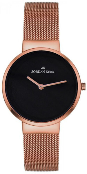 Minimalistyczny Zegarek Damski Jordan Kerr Na Bransolecie Typu Mesh - Kolor Rose Gold - Uniwersalny Dodatek