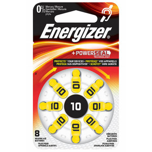 Bateria Energizer 10 1,4V (8sztuk) / L10ZA, 10A, 10AE, B0104, B20PA, DA10H, DA10N, 10HP, AC10/230E, AC10/230EZ, AC10/230, ME10Z, P10, 10SA, S10A, W10ZA, PR70, HA10