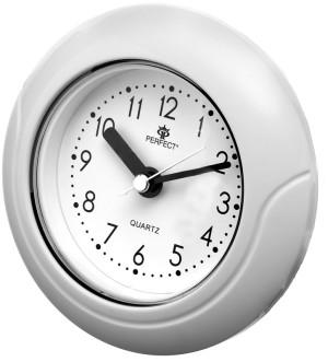 Wodoszczelny Zegar Łazienkowy PERFECT w Kolorze Białym