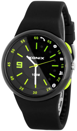 Smartwatch XONIX (Android/iOS) - Wodoszczelny 100m - Informuje o Przychodzących i Nieodebranych Połączeniach, SMS, Email i Innych, Sterowanie Odtwarzaczem Audio i Aparatem, Lokalizator Telefonu - Uniwersalny Model 