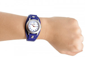 Zegarek Jordan Kerr Na Skórzanej Podkładce - Dla Chłopca i Dziewczynki - Analogowy - Czerwony