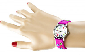 Kolorowe Nutki – Dziecięcy Zegarek Dla Dziewczynki FANTASTIC – Na Białym Pasku W Pięciolinię i Kolorowe Nutki 