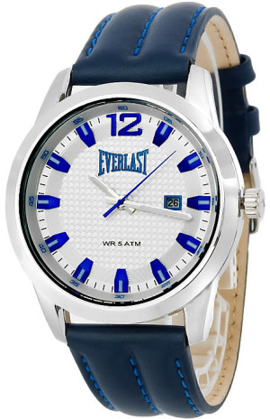 Stalowy Męski Zegarek Markowy EVERLAST Sports Fashion 33-224 - Analogowy z Datownikiem