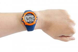 Sportowy Zegarek Elektroniczny XONIX - Uniwersalny Model - Wodoszczelny 100m - Zaawansowane Funkcje - Czas Światowy, 3x Alarm Dzienny, 5x Alarm Jednorazowy, Stoper 15 Międzyczasów, Timer 3 Interwały - Niebieski
