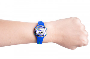 Mały Elektroniczny Zegarek Sportowy XONIX - Dla Dziewczynki, Damski - Wodoszczelny 100m - Czytelny LCD - RÓŻOWY - GIRLS