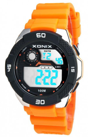 Duży Zegarek Sportowy XONIX WR100M - Stoper, Timer, Alarm, 2x Czas - Męski I Młodzieżowy
