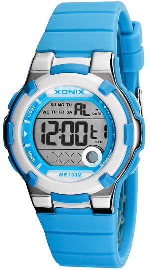 Uniwersalny Zegarek Sportowy XONIX WR100M - Stoper, Alarm, Timer, Data, 2x Czas, Podświetlenie