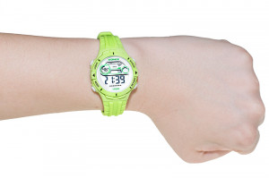 Mały Cyfrowy Zegarek XONIX - Dla Dziewczynki i Chłopca / Damski - Wodoszczelny 100m - Sportowy - Wielofunkcyjny - Zielony