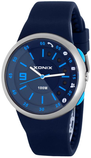 Smartwatch XONIX (Android/iOS) - Wodoszczelny 100m - Informuje o Przychodzących i Nieodebranych Połączeniach, SMS, Email i Innych, Sterowanie Odtwarzaczem Audio i Aparatem, Lokalizator Telefonu - Uniwersalny Model 