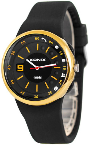 Smartwatch XONIX (Android/iOS) - Wodoszczelny 100m - Informuje o Przychodzących i Nieodebranych Połączeniach, SMS, Email i Innych, Sterowanie Odtwarzaczem Audio i Aparatem, Lokalizator Telefonu - Uniwersalny Model 