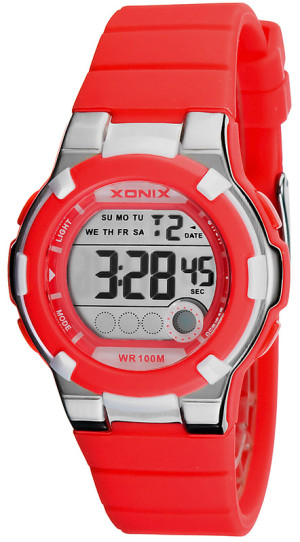 Uniwersalny Zegarek Sportowy XONIX WR100M - Stoper, Alarm, Timer, Data, 2x Czas, Podświetlenie