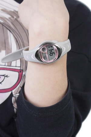 Mały Zegarek Dla Dziewczynki XONIX - Wodoszczelność 100M, Stoper, Alarm, Timer, Data - Śliczny Szaro-Różowy Kolor
