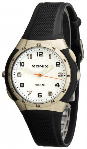Zegarek Uniwersalny, Analogowy Xonix - LATARKA, Podświetlenie - Czarno Złoty