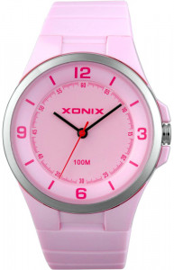 Zegarek Wodoszczelny 100m XONIX - Antyalergiczny - Damski / Dziewczęcy - Analogowy - Różowy