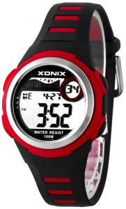 Elektroniczny Sportowy Zegarek XONIX - Wielofunkcyjny Data, Alarm, Stoper, Timer, Druga Strefa Czasowa, Podświetlenie - Wodoodporny 100m - Antyalergiczny - Uniwersalny
