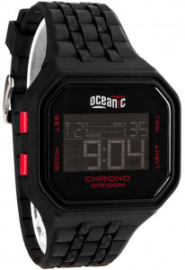 Zegarek Sportowy OCEANIC - Czarny LCD - Wiele Funkcji, Wodoszczelność 100M - Męski I Młodzieżowy