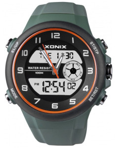 Zegarek XONIX WR100m - Wyświetlacz + Wskazówki - Męski i Młodzieżowy - Sportowy - Wielofunkcyjny - Kolor Granatowy