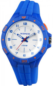 Wodoszczelny 100m Zegarek XONIX - Młodzieżowy / Damski - Analogowy z Podświetlaną Tarczą - Duże Oznaczenia - Kolor Niebieski