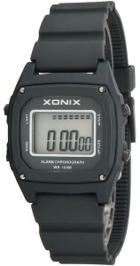 Perfekcyjny XONIX - Uniwersalny Zegarek Sportowy - Wiele Funkcji - Antyalergiczny - Syntetyczny Pasek - Szary