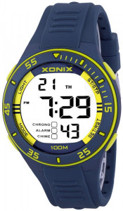 Duży Zegarek Sportowy XONIX WR 100M LCD - Stoper, Timer, Alarm, 2x Czas - Męski I Dla Chłopaka